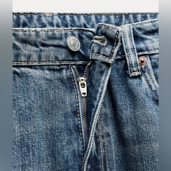 ZARA STRAIGHT LEG MID RISE TRE JEANS - Picture 6 of 7